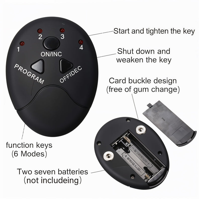 Wireless 6-Pack Abs Stimulator – Rechargeable Muscle Exerciser & Massager