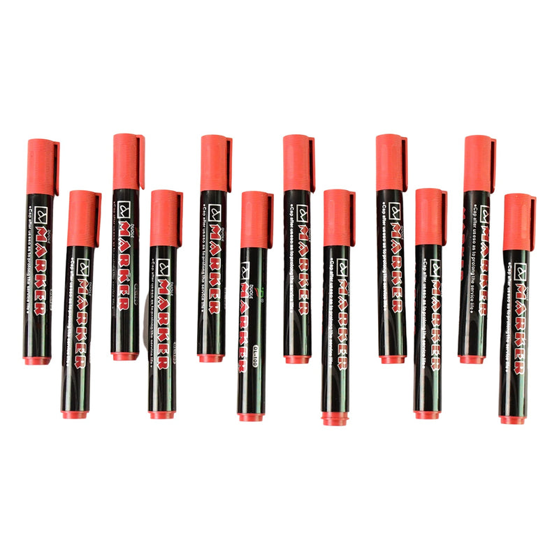 Marker Red Ink, Bold Tip, Quick-Dry Alcohol-BQased Marker (1 Pc)