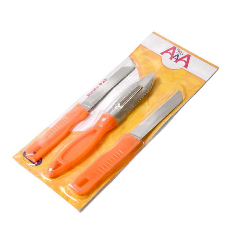 3in1 Multipurpose Stainless Steel Classic Kitchen Knife Set of 3