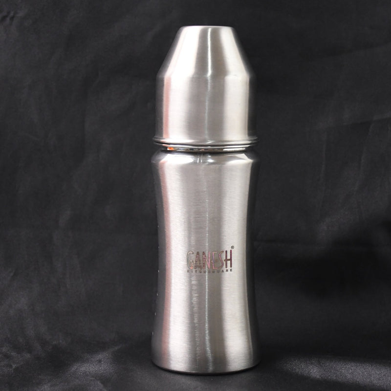 Ganesh Stainless Steel Baby Feeding Bottle for New Born Infants Toddler  250 ML