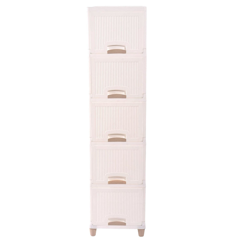Multi-Purpose 5-Layer Plastic Storage Drawer Cabinet for Home and Office