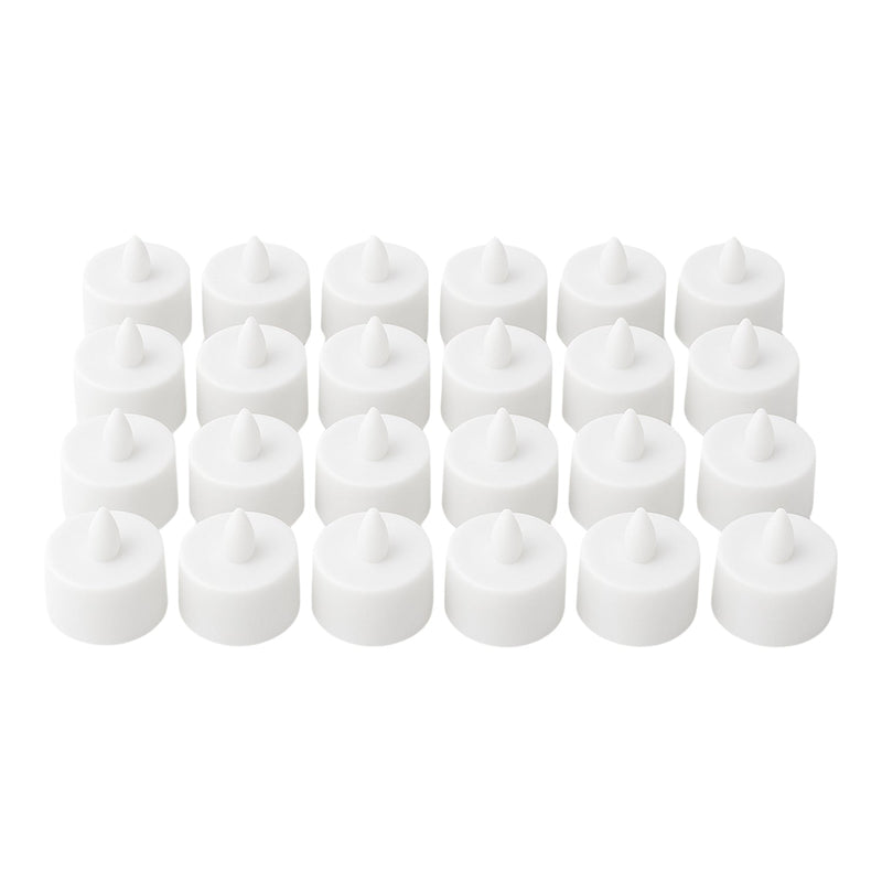 Flameless LED Tealights, Smokeless Plastic Decorative Candles - Led Tea Light Candle For Home Decoration, Diwali (Pack Of 24)
