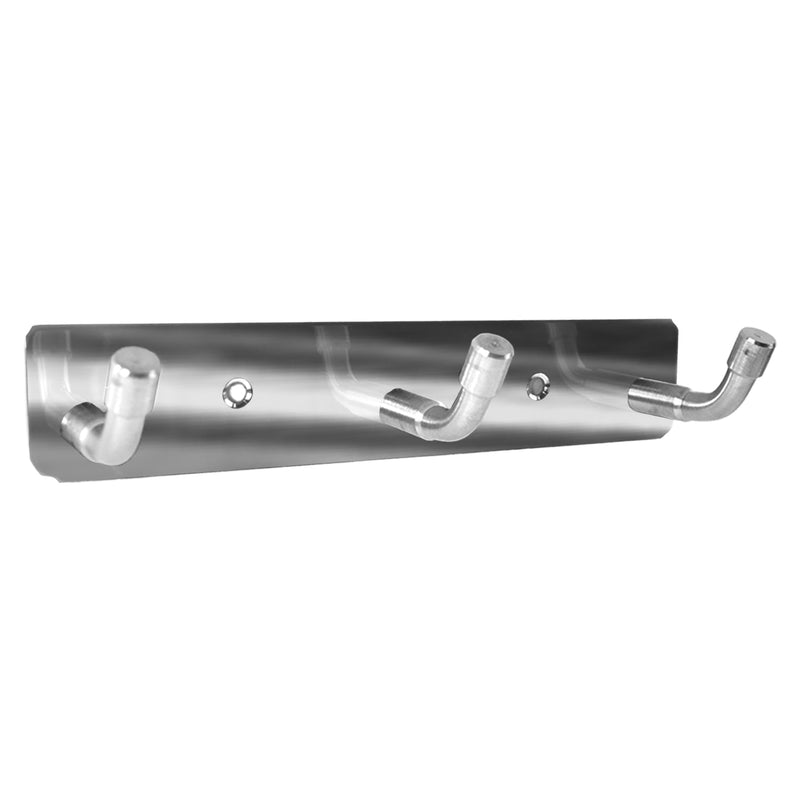 Stainless Steel Wall Mounted Coat 3 Hook Rack (14x3 / 1 Pc)