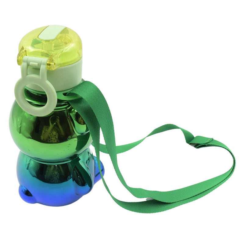 Cute Plastic Water Bottle with Strap & Stickers  Kids School Bottle (1 Pc)