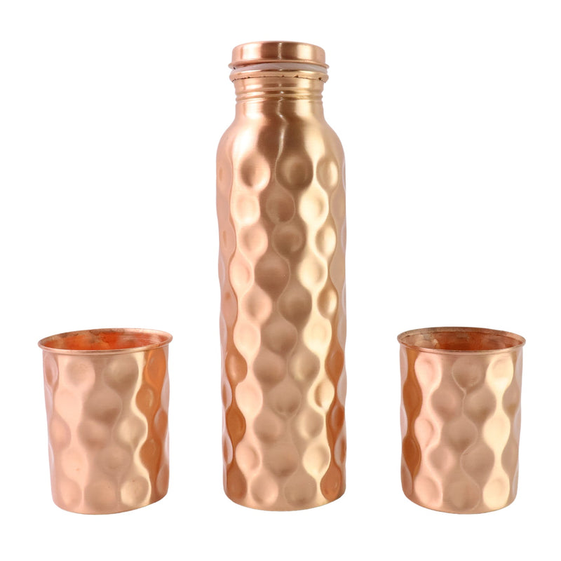 Diamond Cut Copper Gift Box Set
