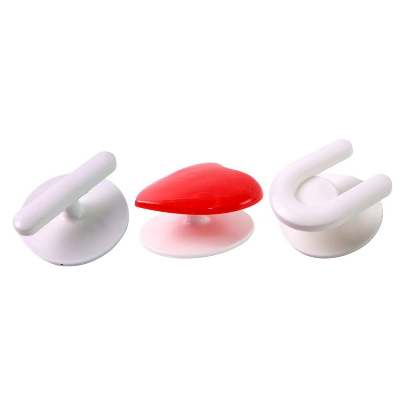 Adhesive Wall Hook Set  For KItchen, Bathroom & Home (3pc)