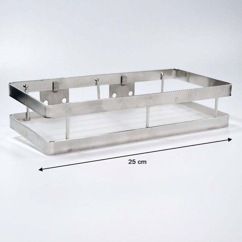 25 cm Metal Space Saving Rack – Multi-Purpose Kitchen Storage Organizer Shelf