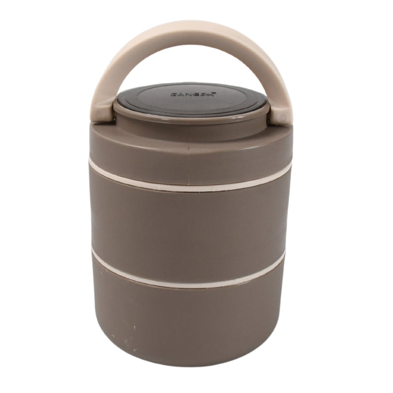 Ganesh Stack 2-Layer Stainless Steel Leak-Proof Lunch Box for Office, School, Picnic