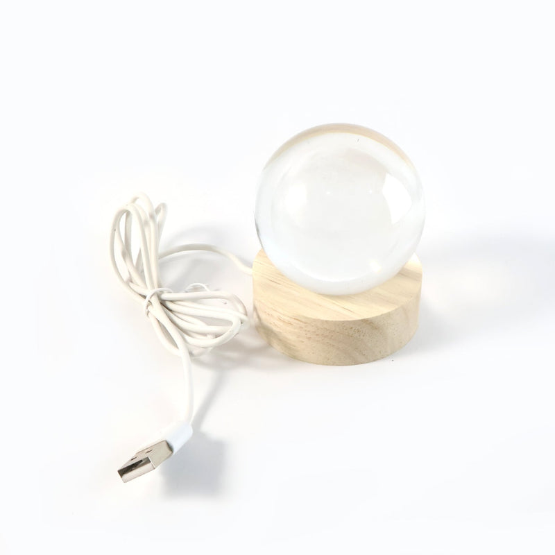 3D Crystal Ball lamps With Base (1 Pc / Mix Design)