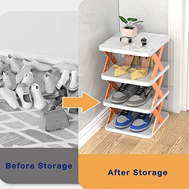 6 Layer Foldable, Space Saving Shoe Organizer