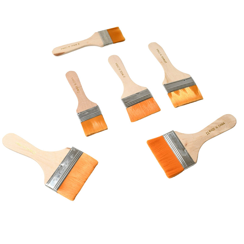 Nylon Pine Painting Brush Set – Dusting & Wall Paint Brushes (6 Pc Set)
