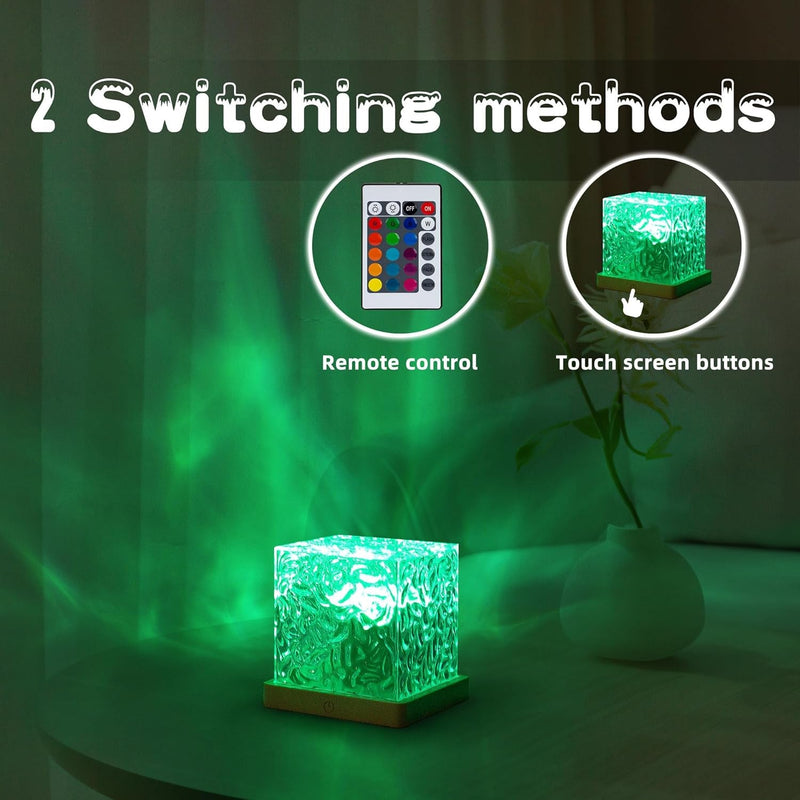 Ocean Wave Projector Lamp – 3D Water Wave LED Night Light with Remote