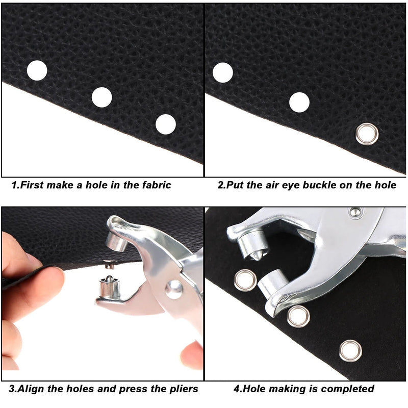 Grommet Setting Tool with 25 PCS Gold Eyelets Grommets Steel Hole Punch