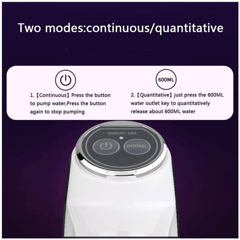 USB Electric Water Dispenser Pump, Portable Bottle Pump for Home & Travel Use