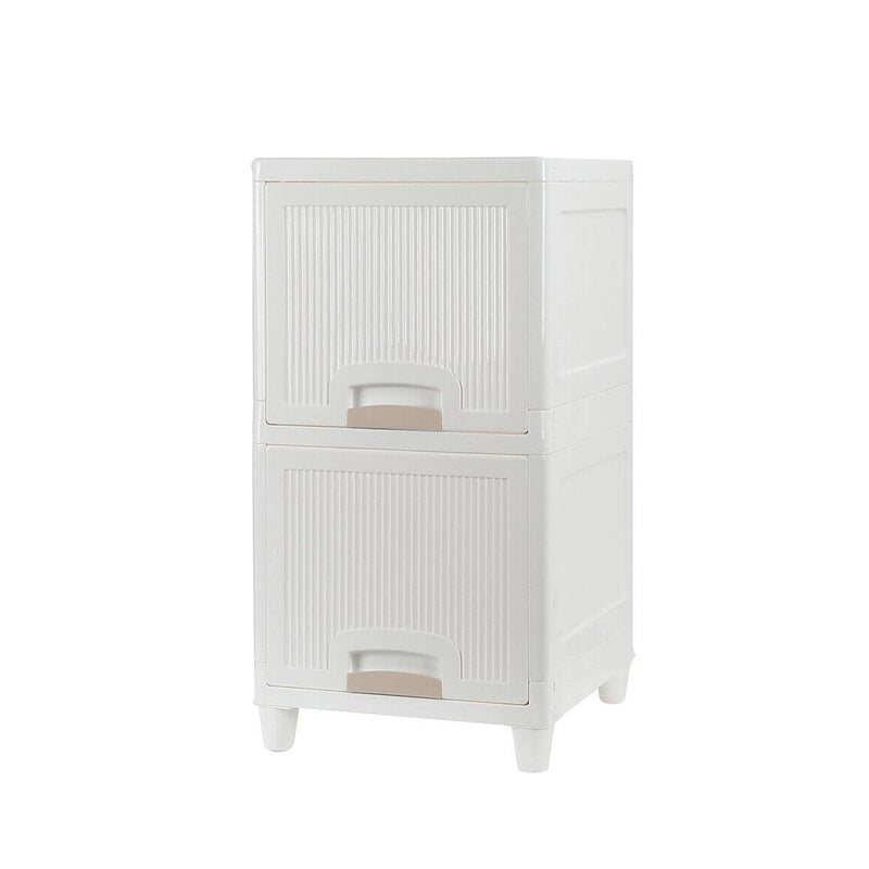 Multipurpose Storage Cabinet, Storage Solutions plastic drawers || Multi Layer Wardrobe Storage Drawers || Foldable Multipurpose Drawer Units For Kitchen, Bathroom, Bedroom, Cloth (2 Layer)