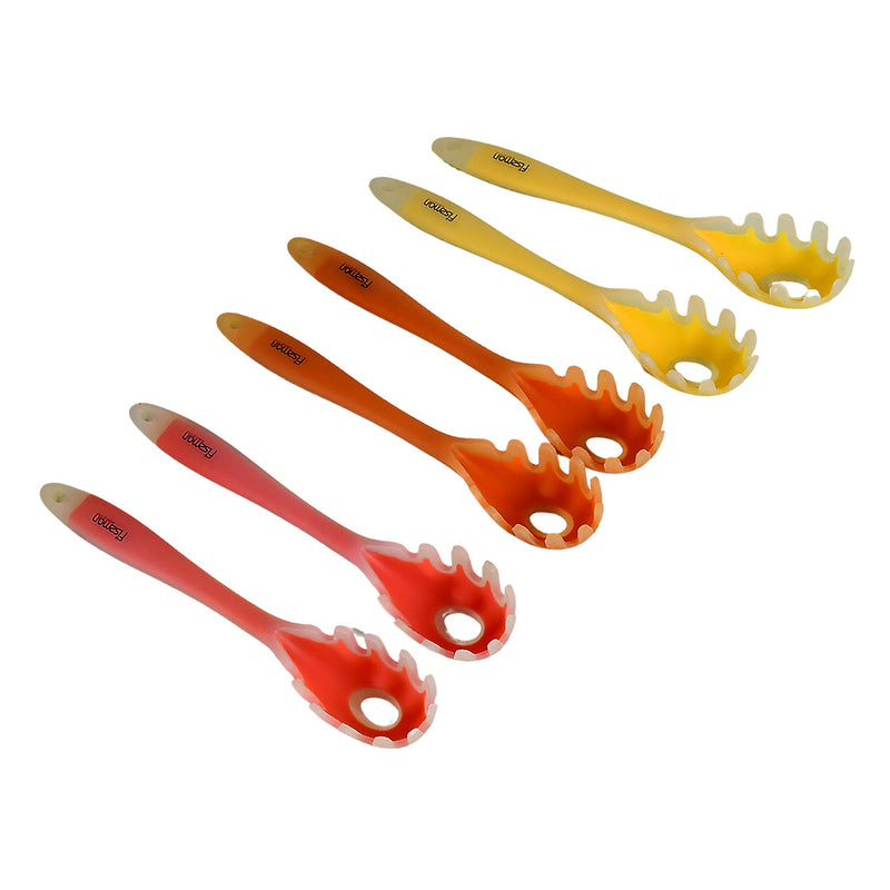 Silicone Kitchen Utensil Set - 6-Piece Heat-Resistant Non-Stick Cooking Spoons