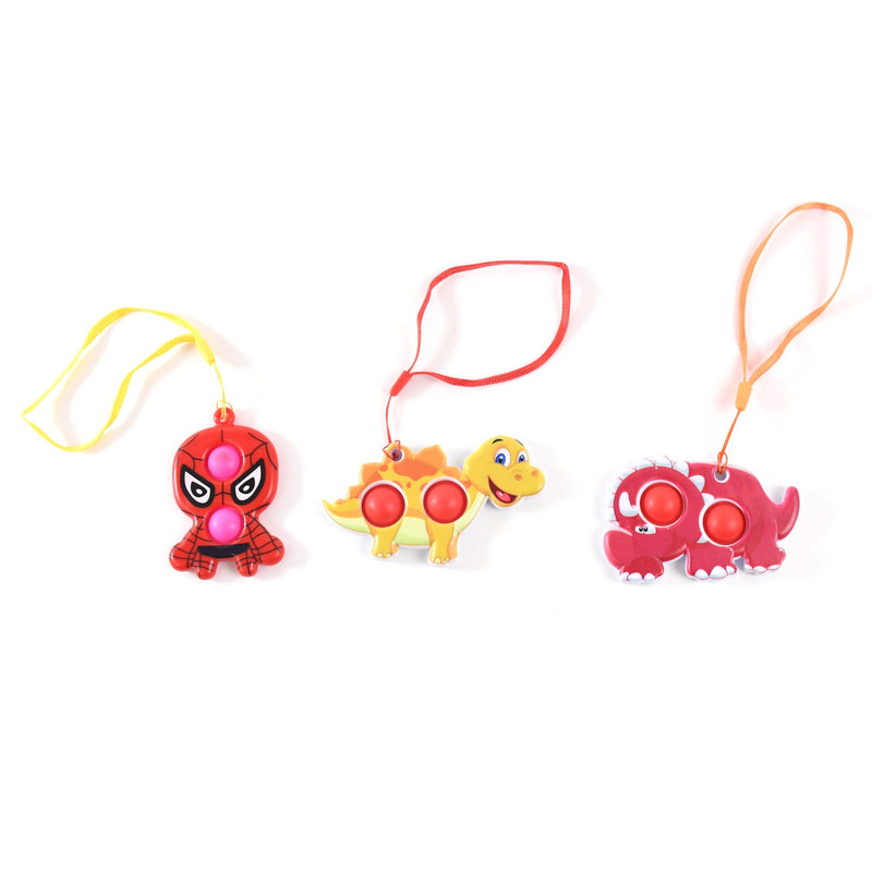 Silicone Push Pop Bubble Fidget Toy Keychain (1 Pc)