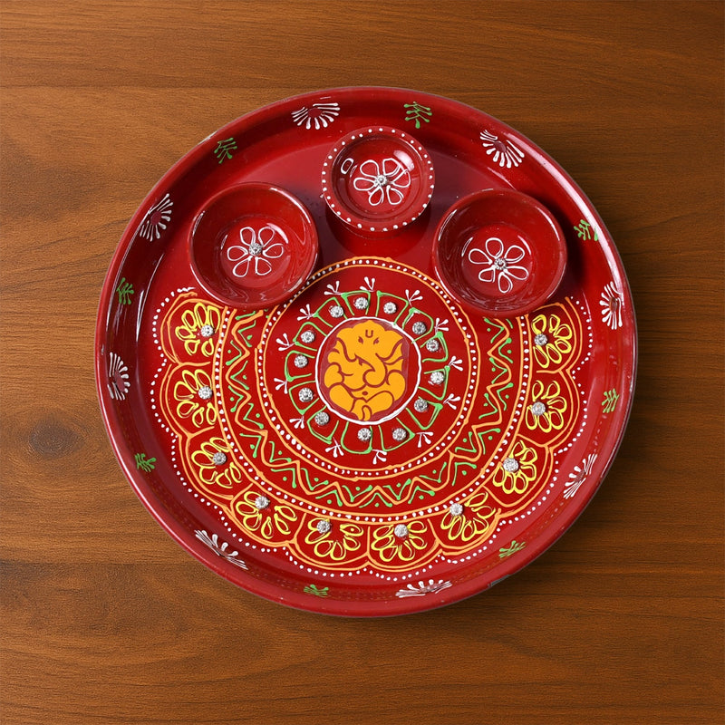 Pooja Parva Gift Thali with Diyas