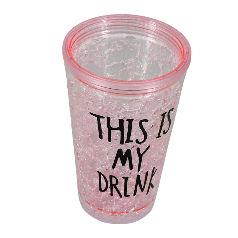 Plastic Creative Cold Drink Cup,  Double Wall Plastic Drinking Sport Bottle