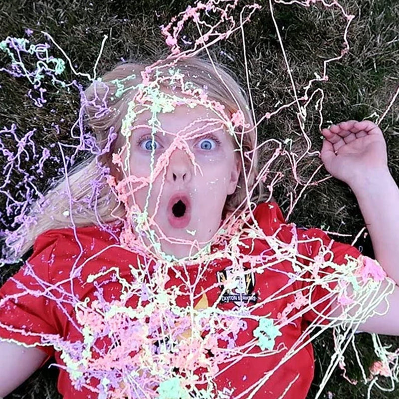 Vibrant crazy ribbon spray for parties, weddings, and celebrations