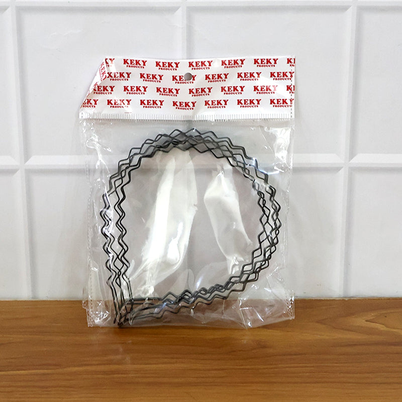 Premium Metal Zigzag Hair Bands for Men & Women (6 Pc)