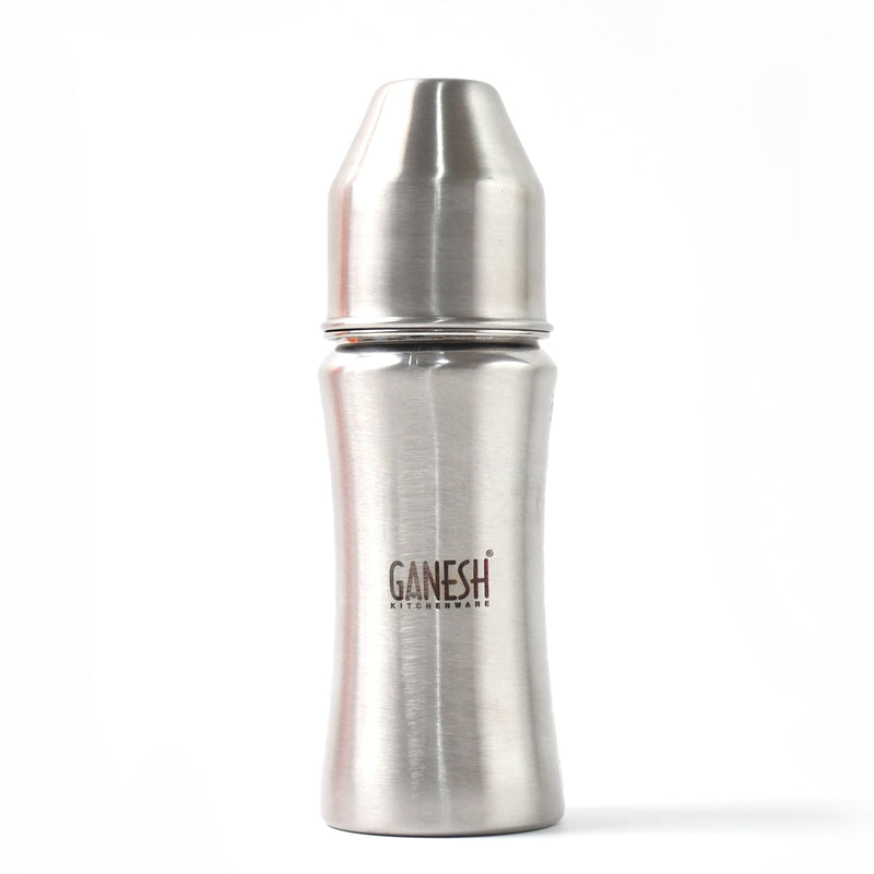 Ganesh Stainless Steel Baby Feeding Bottle for New Born Infants Toddler  250 ML