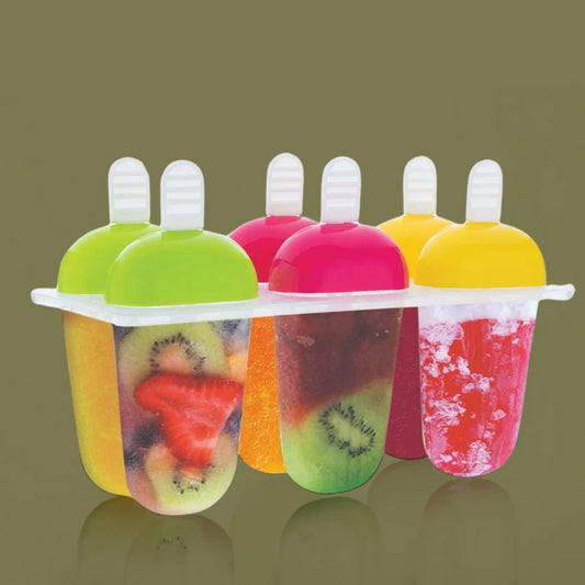 6 Pcs Multicolour Kulfi Maker Stick, Cream / Candy Colour Assorted