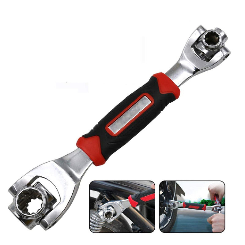 48-in-1 universal wrench for fixed square, hex, and Torx bolts