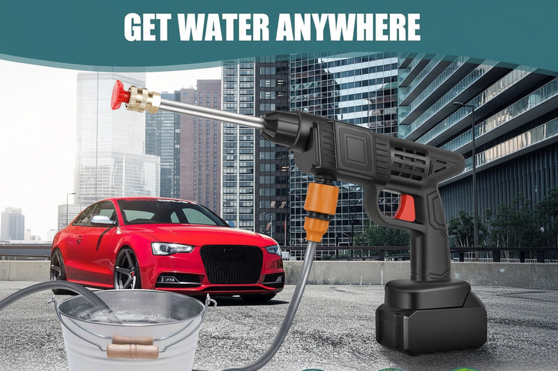 Wireless High Pressure Car Washer Water Spray Gun Double Battery| Rechargeable|(1 Set)
