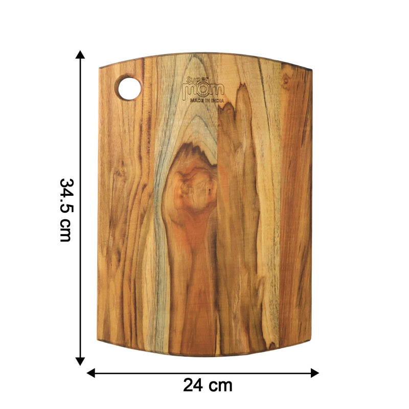 Supermom Premium Teak Wood Chopping Board for Kitchen (1 Pc)