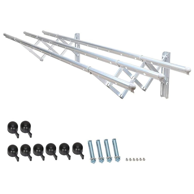 Clothes Rail Rack for Drying Clothes with Foldable Airer & Towel Holder for Home