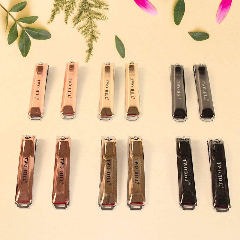 Stainless Steel Cute Nail Clipper Nail Catcher, Nail File (12 Pcs Set / Mix Design)