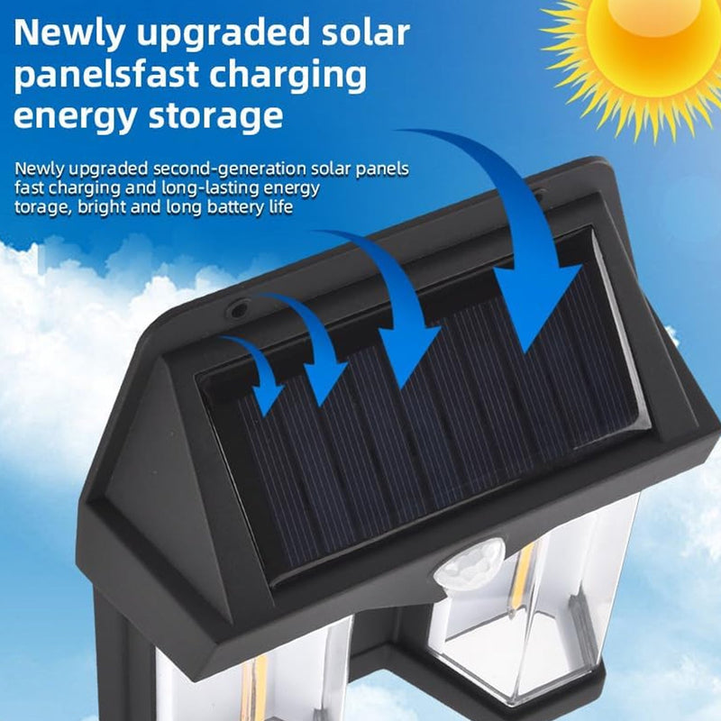 Outdoor Solar Wall Lamp Waterproof High Quality Induction Garden Night Lamp 1 Pc