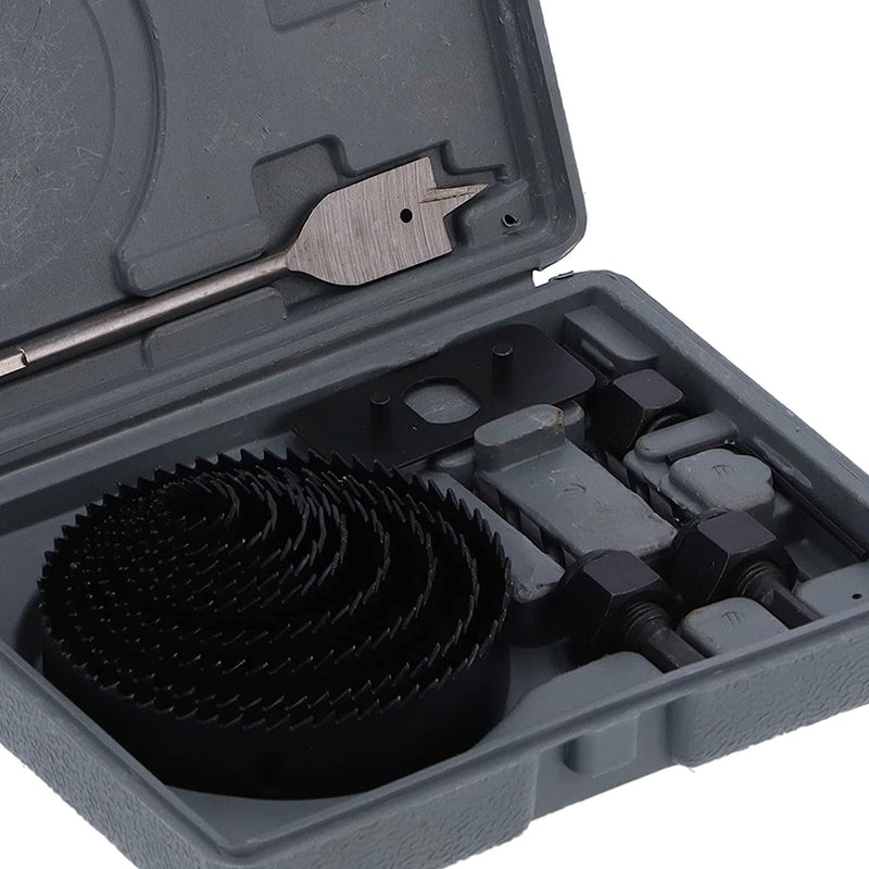 Drill Hole Cutter, Carbon Steel High Accuracy Incisive Hole Saw for Cutting PCV  (18 Pcs Set)