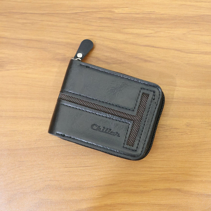 Compact Zip-Around Card Holder Wallet for Men & Women (1 Pc)