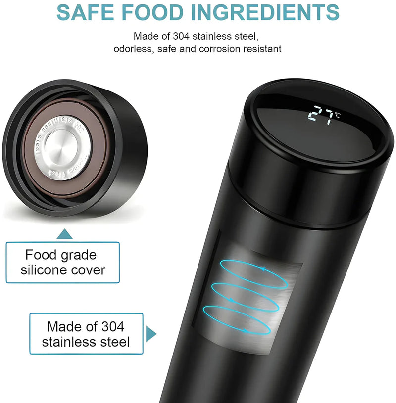 Smart Vacuum Insulated Water Bottle With LED Temperature Display