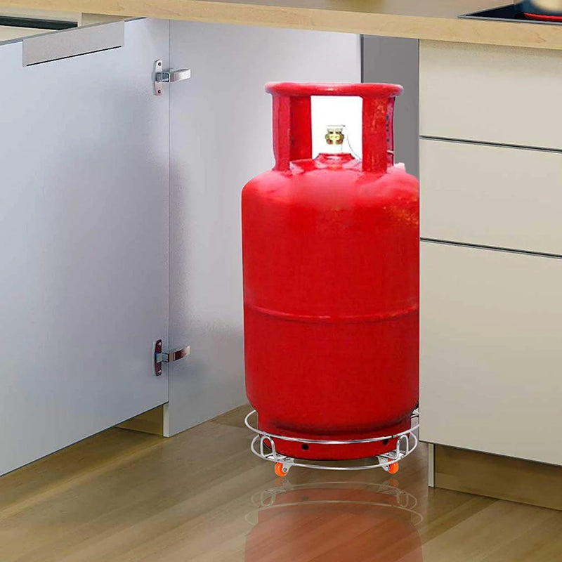 Stainless Steel Gas Cylinder Trolley With Wheels