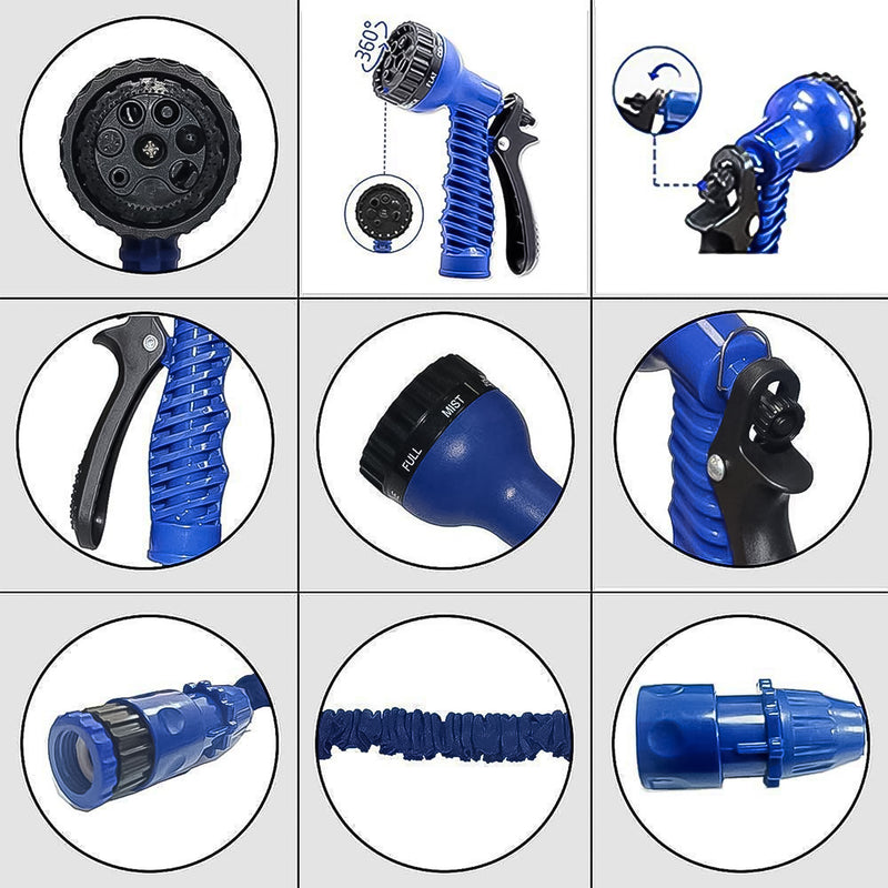 Expandable Magic Garden Hose With Spray Gun & 4 Metre Pipe (Mix Colour)