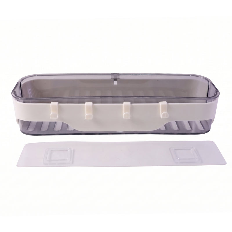 Stylish Bathroom Wall Shelf  1 Pc Multi-purpose Storage Organizer With Hooks