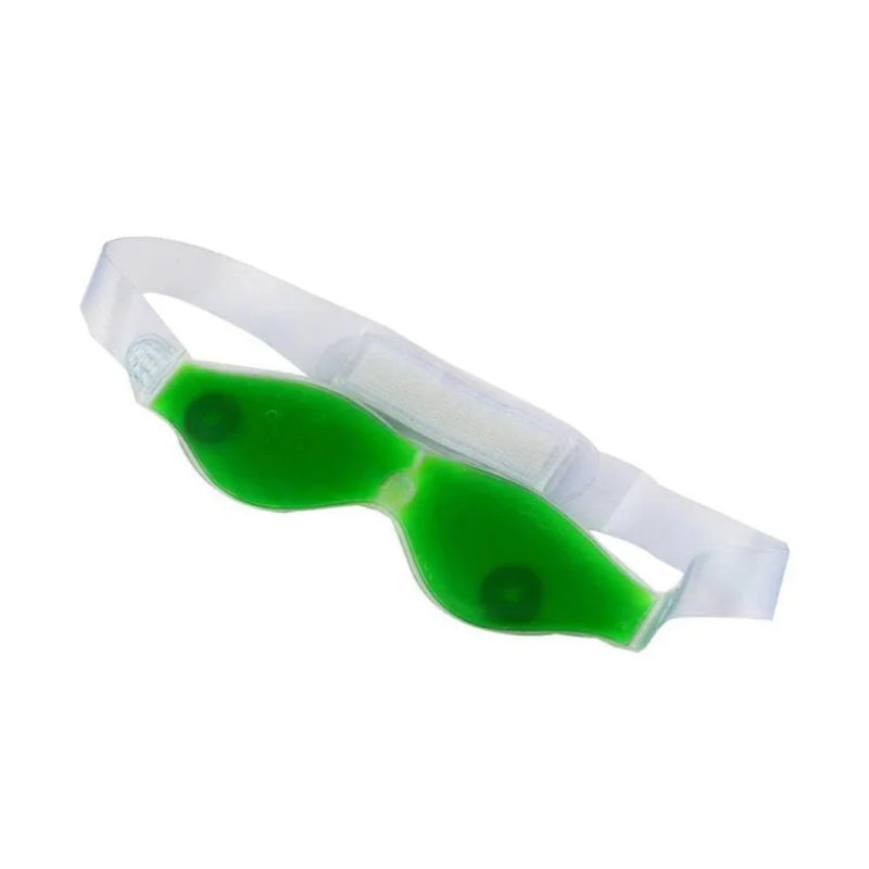 Cold Eye Mask With Stick-on Straps (Green)