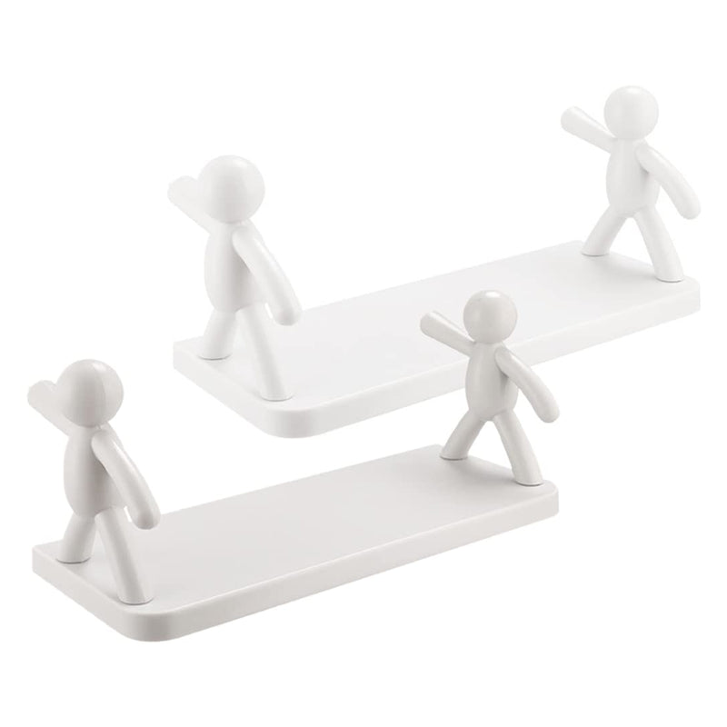 Self Adhesive Cute Wall Shelf / Wall Mounted Organizer - Human Figurine
