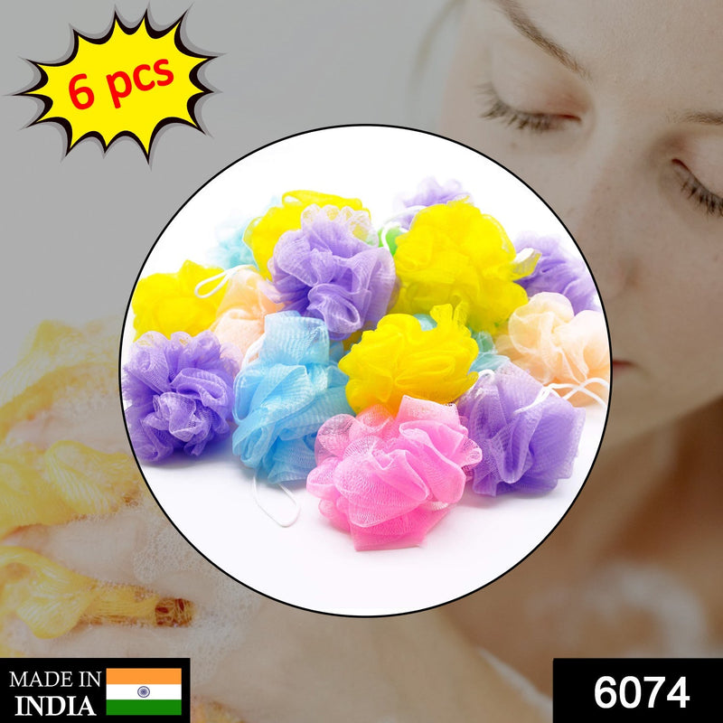 Shower sponges 6 pieces,