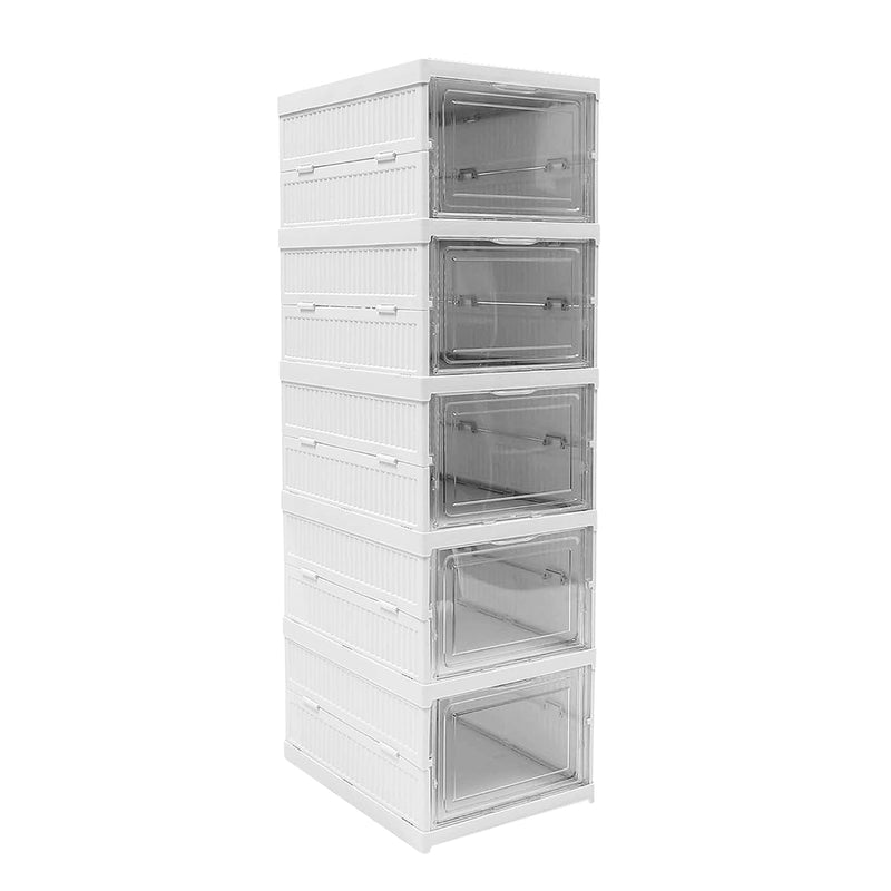 Stackable Multifunctional Storage For Clothes, Foldable Drawer / Shelf Basket (5 Layer)