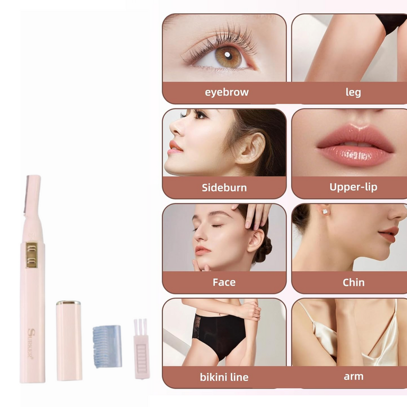 Mini Electric Eyebrow & Facial Hair Trimmer - (Set)