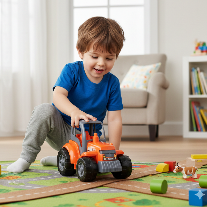 Funwoods Kids Friction Powered Tractor Toy - (1 Pc)