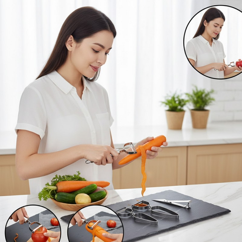 Multifunctional Peeler, Grater for Vegetable Fruit (3 Pcs Set)