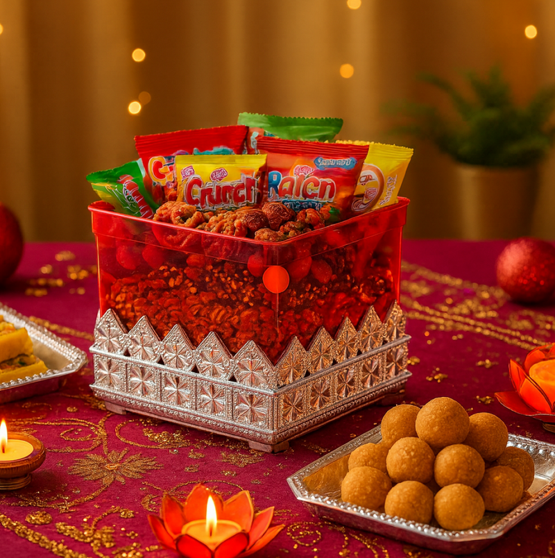 Ruby Dry fruit Storage Container - Attractive Design Box for Home & Kitchen