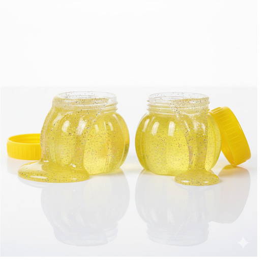 Soft Jar Slime Combo of Glitter Slime and Crystal Slime