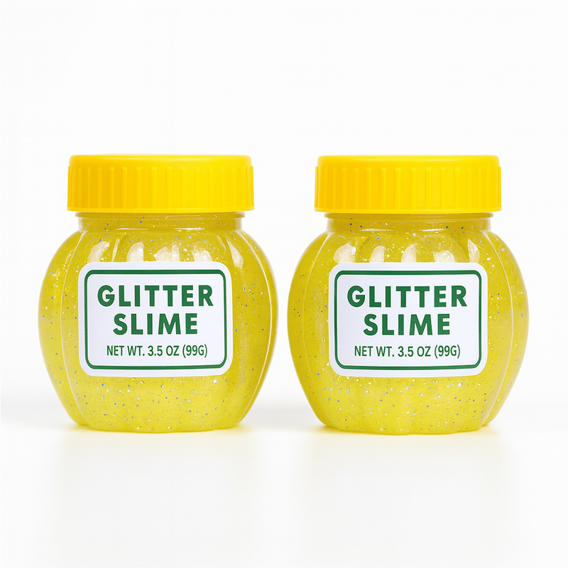 Soft Jar Slime Combo of Glitter Slime and Crystal Slime