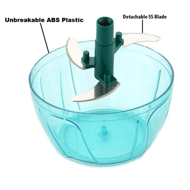Handy Mini Plastic Vegetable Chopper / Cutter With 3 Blades